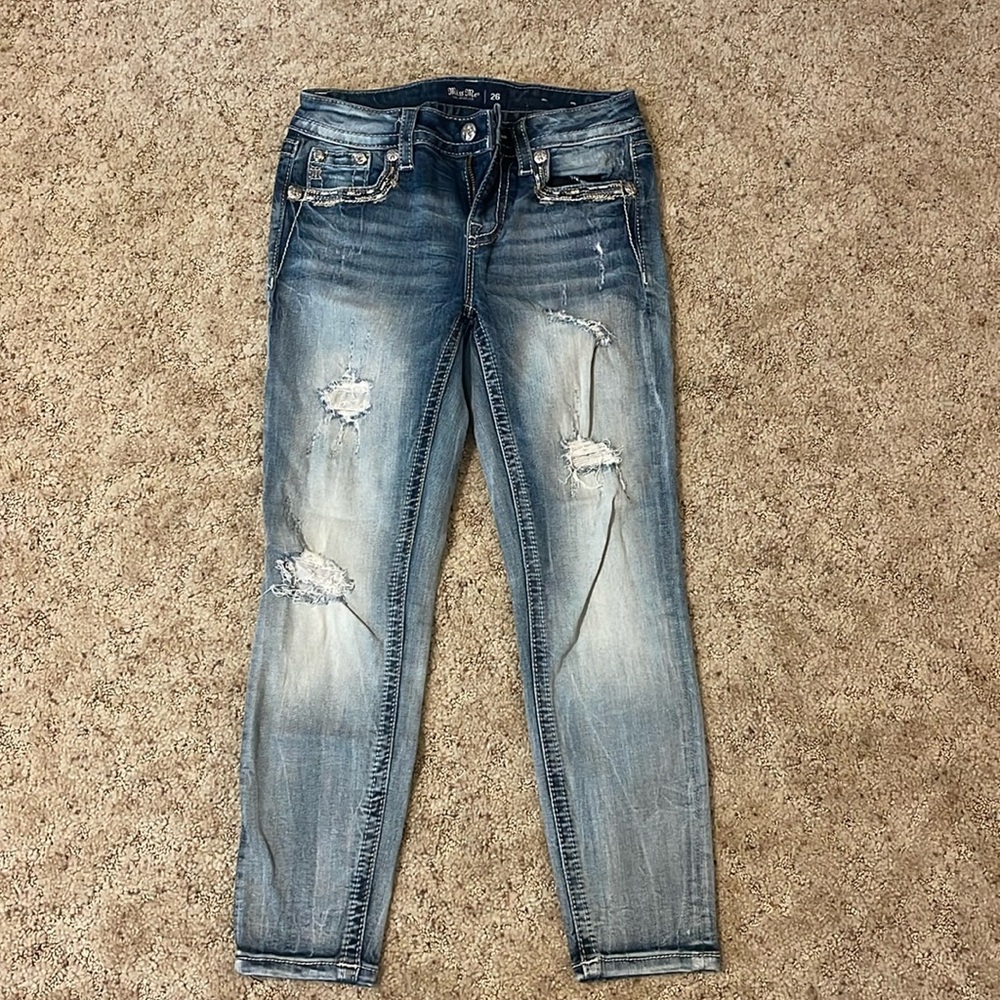 Miss Me Mid Rise Ankle Skinny Jeans- Like New-Excellent Condition